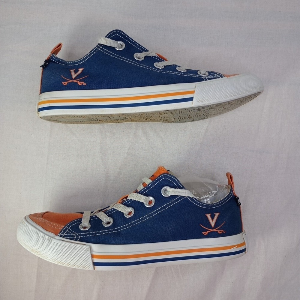 Skicks‎ Shoes Virginia Cavaliers Unisex Women's 6 Youth 4 Cotton Canvas UVA - Picture 2 of 8